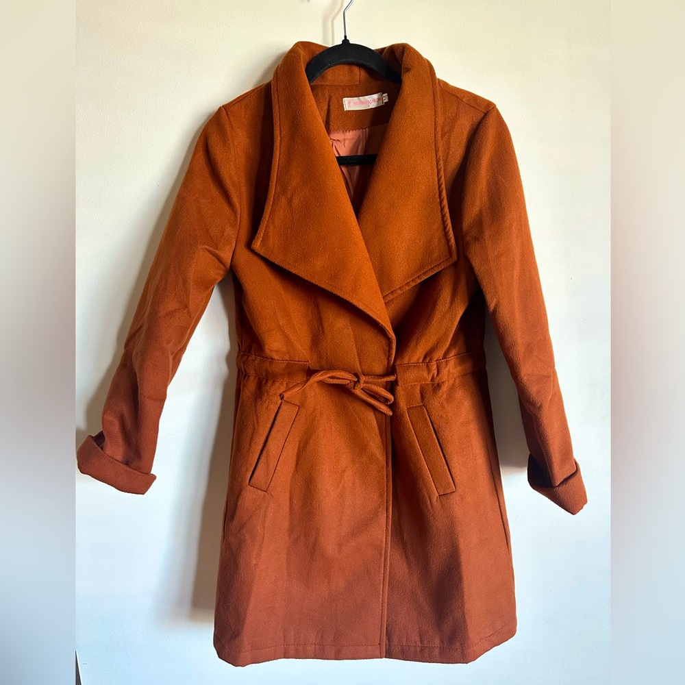 Soft Camel Color Wrap Coat